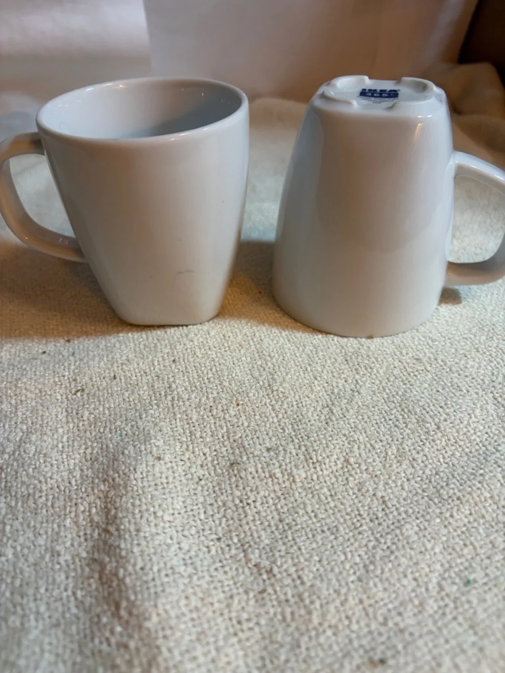 VINTAGE IKEA 365+ Susan Pryke White Coffee Mugs (Set of 2)